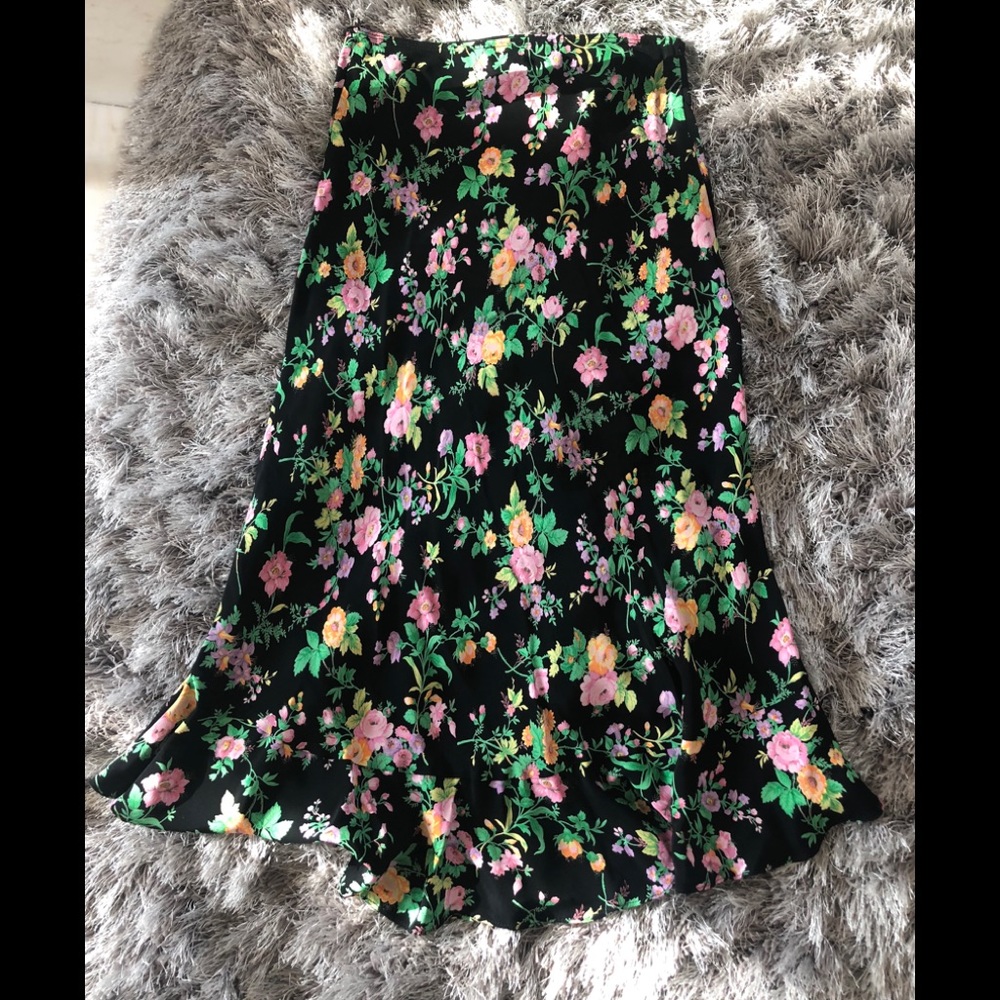 Silk pencil skirt